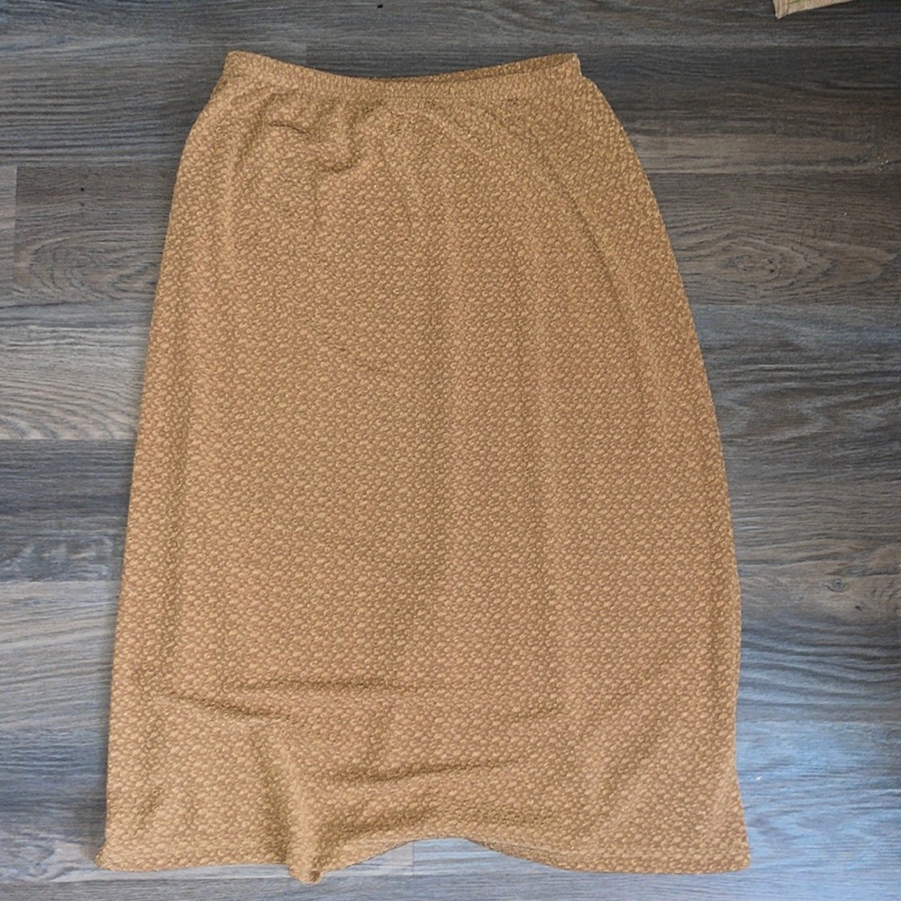 Vintage gold high waist maxi skirt by Roamans